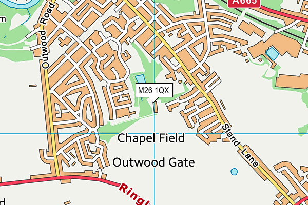 M26 1QX map - OS VectorMap District (Ordnance Survey)