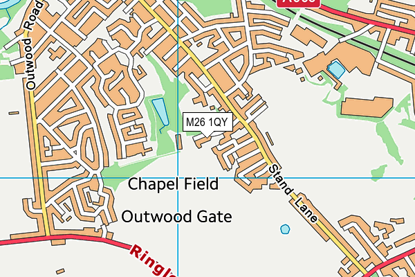 M26 1QY map - OS VectorMap District (Ordnance Survey)