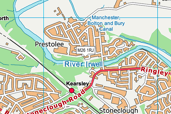 M26 1RJ map - OS VectorMap District (Ordnance Survey)