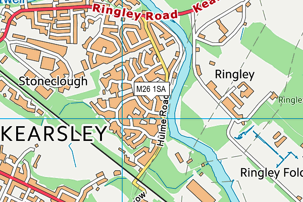 M26 1SA map - OS VectorMap District (Ordnance Survey)