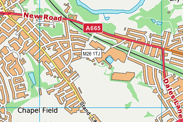 M26 1TJ map - OS VectorMap District (Ordnance Survey)