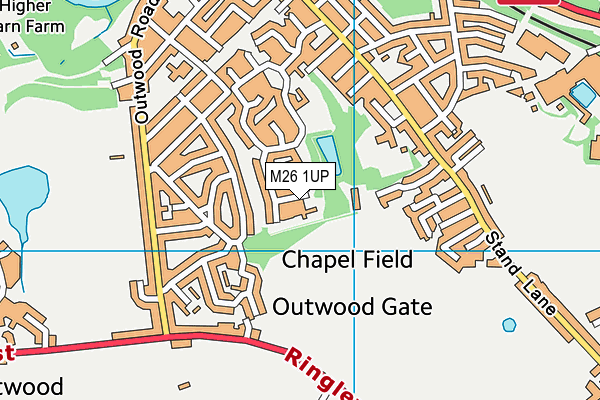 M26 1UP map - OS VectorMap District (Ordnance Survey)