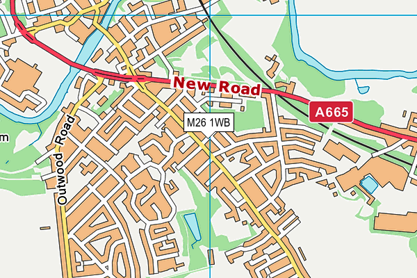 M26 1WB map - OS VectorMap District (Ordnance Survey)