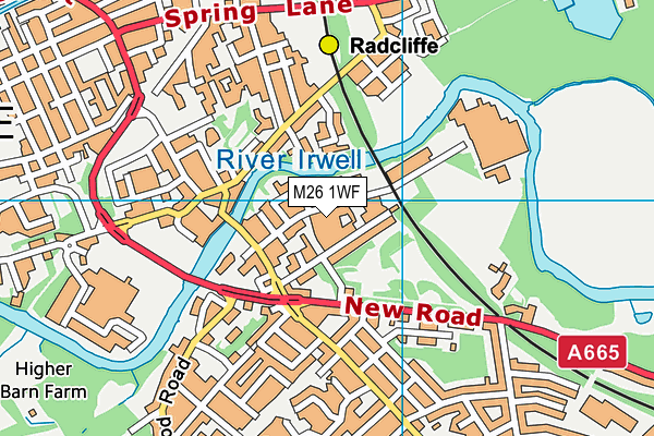 M26 1WF map - OS VectorMap District (Ordnance Survey)