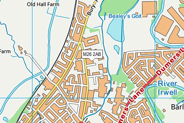 M26 2AB map - OS VectorMap District (Ordnance Survey)