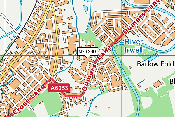 M26 2BD map - OS VectorMap District (Ordnance Survey)