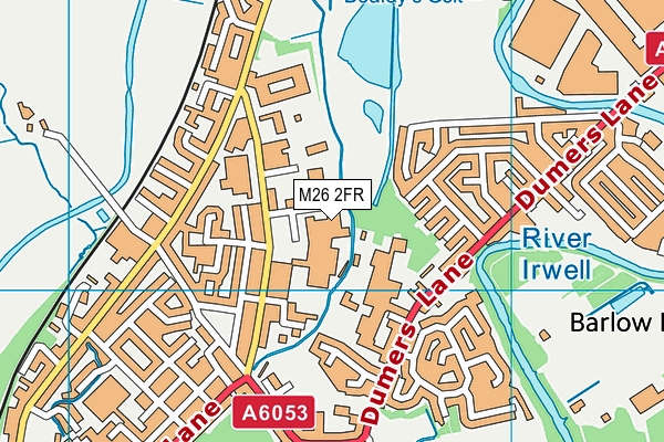 M26 2FR map - OS VectorMap District (Ordnance Survey)