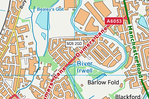 M26 2GD map - OS VectorMap District (Ordnance Survey)