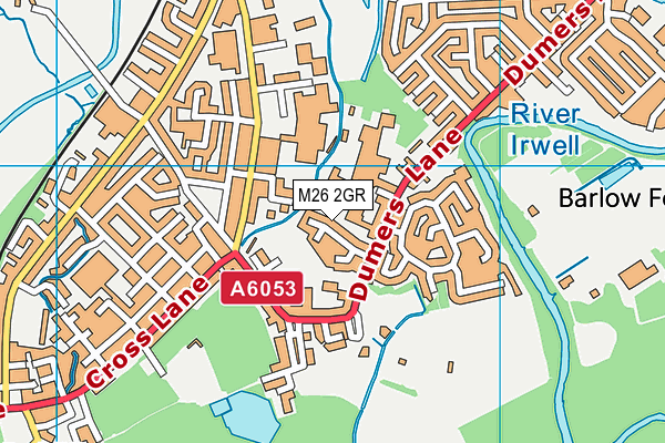 M26 2GR map - OS VectorMap District (Ordnance Survey)