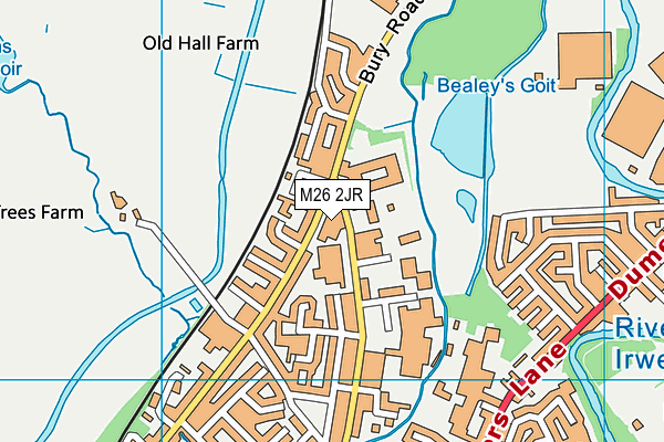 M26 2JR map - OS VectorMap District (Ordnance Survey)