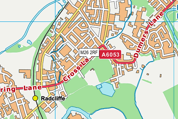 East Lancs Paper Mill Cricket Club map (M26 2RF) - OS VectorMap District (Ordnance Survey)