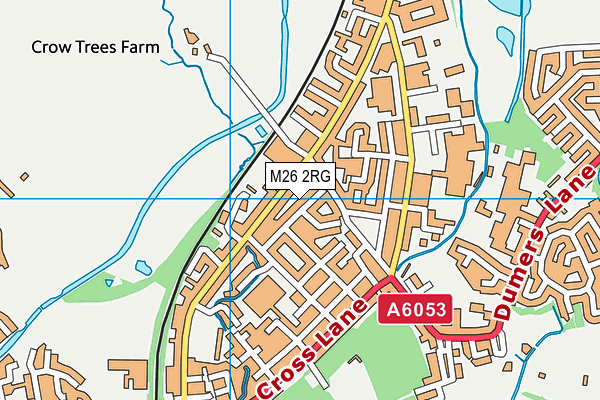 M26 2RG map - OS VectorMap District (Ordnance Survey)