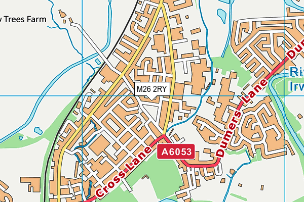 M26 2RY map - OS VectorMap District (Ordnance Survey)