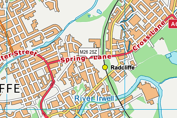 Radcliffe Leisure Centre map (M26 2SZ) - OS VectorMap District (Ordnance Survey)