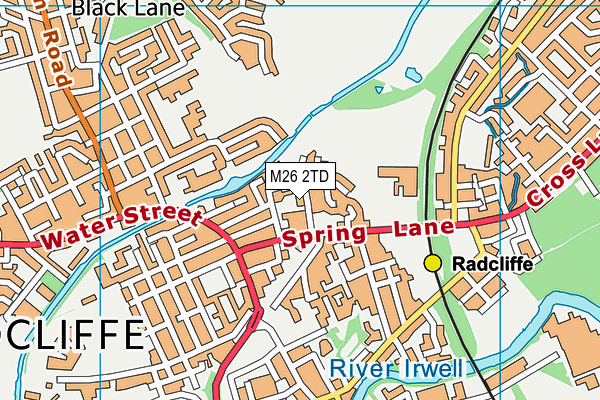 M26 2TD map - OS VectorMap District (Ordnance Survey)