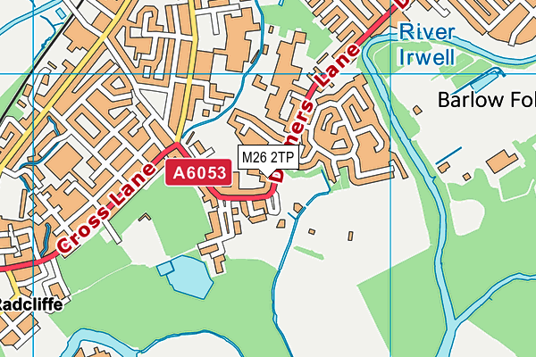 M26 2TP map - OS VectorMap District (Ordnance Survey)