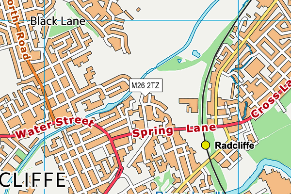 M26 2TZ map - OS VectorMap District (Ordnance Survey)