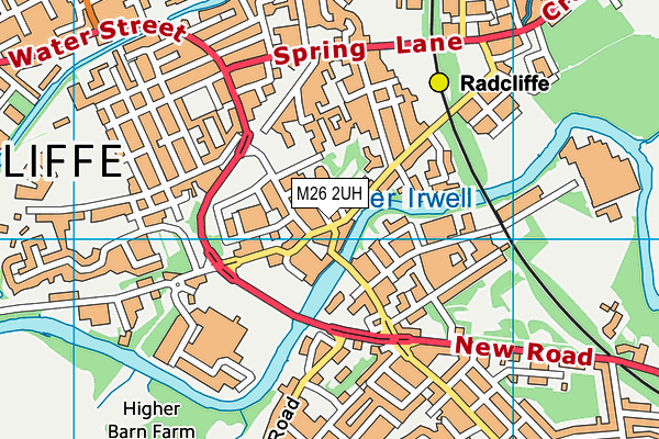 M26 2UH map - OS VectorMap District (Ordnance Survey)