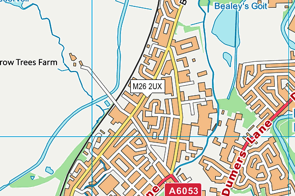 M26 2UX map - OS VectorMap District (Ordnance Survey)