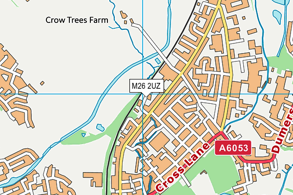 M26 2UZ map - OS VectorMap District (Ordnance Survey)