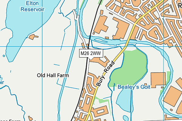 M26 2WW map - OS VectorMap District (Ordnance Survey)