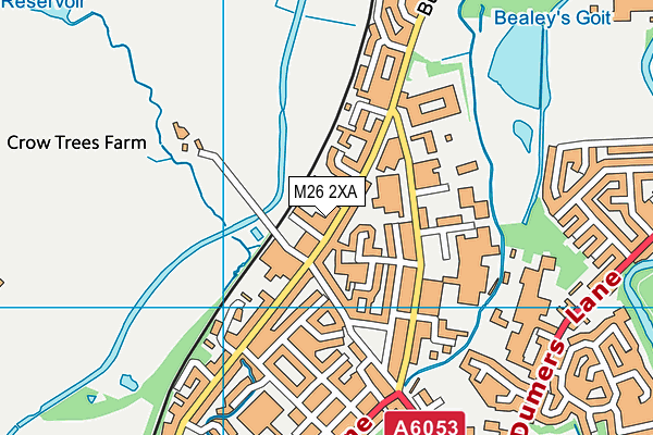M26 2XA map - OS VectorMap District (Ordnance Survey)