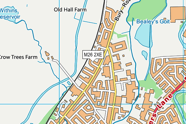 M26 2XE map - OS VectorMap District (Ordnance Survey)