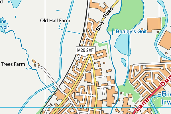M26 2XF map - OS VectorMap District (Ordnance Survey)