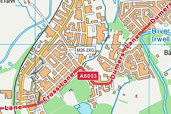 M26 2XG map - OS VectorMap District (Ordnance Survey)