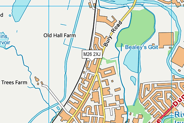 M26 2XJ map - OS VectorMap District (Ordnance Survey)