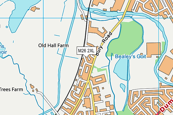 M26 2XL map - OS VectorMap District (Ordnance Survey)