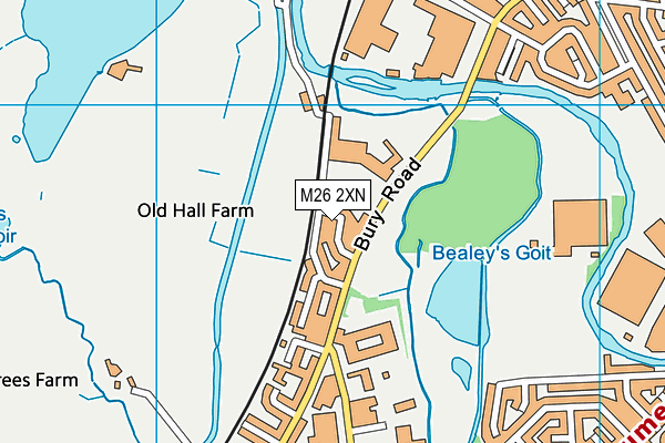 M26 2XN map - OS VectorMap District (Ordnance Survey)