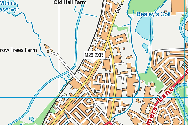 M26 2XR map - OS VectorMap District (Ordnance Survey)