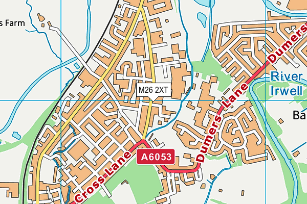 M26 2XT map - OS VectorMap District (Ordnance Survey)