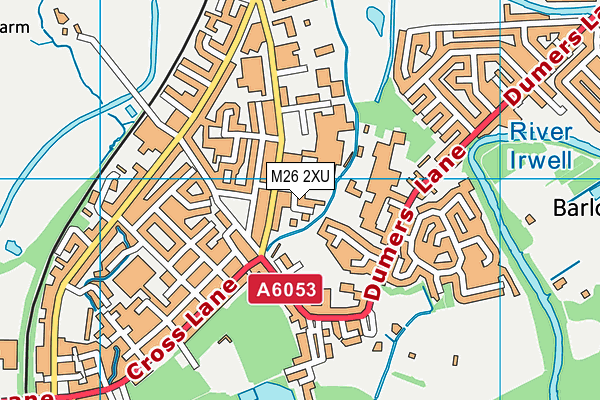 M26 2XU map - OS VectorMap District (Ordnance Survey)