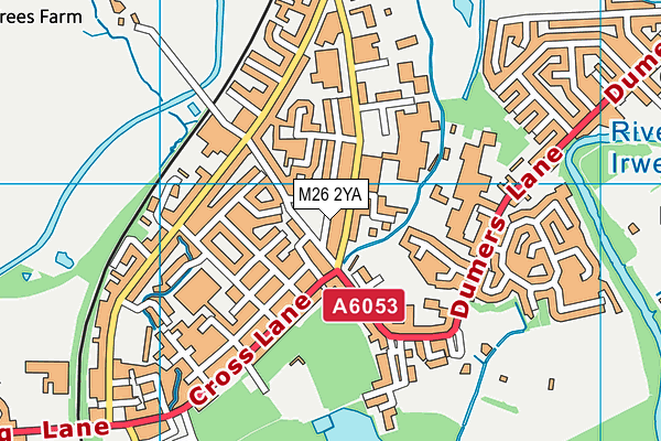 M26 2YA map - OS VectorMap District (Ordnance Survey)