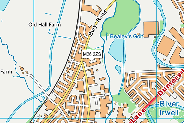 M26 2ZS map - OS VectorMap District (Ordnance Survey)