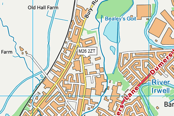 Crossfit Bury map (M26 2ZT) - OS VectorMap District (Ordnance Survey)
