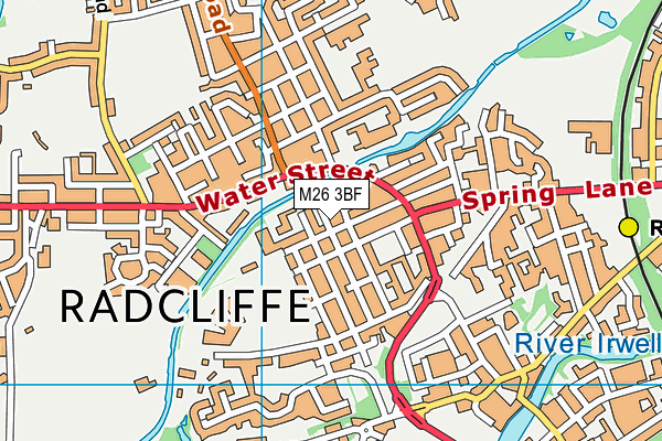 M26 3BF map - OS VectorMap District (Ordnance Survey)