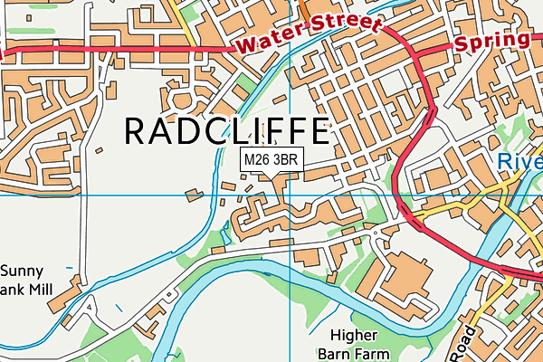 M26 3BR map - OS VectorMap District (Ordnance Survey)