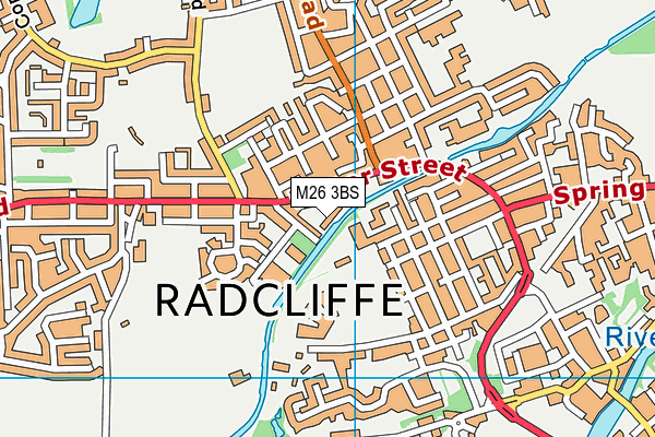 M26 3BS map - OS VectorMap District (Ordnance Survey)