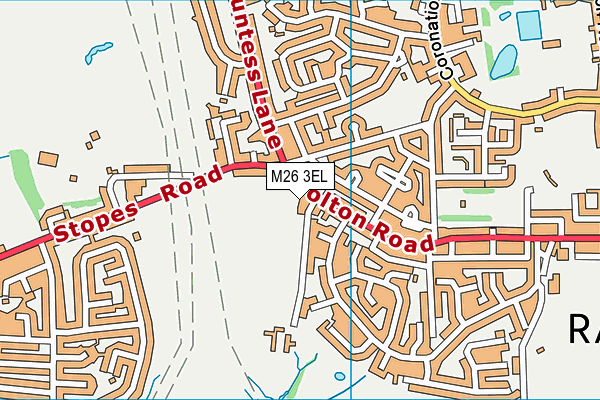 M26 3EL map - OS VectorMap District (Ordnance Survey)