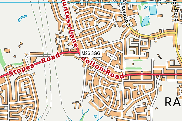 M26 3GG map - OS VectorMap District (Ordnance Survey)