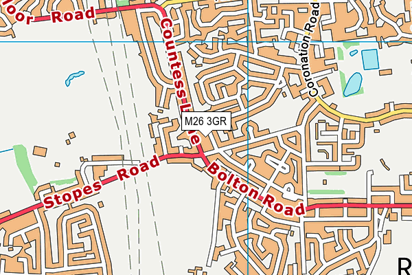 M26 3GR map - OS VectorMap District (Ordnance Survey)