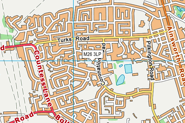 M26 3LP map - OS VectorMap District (Ordnance Survey)