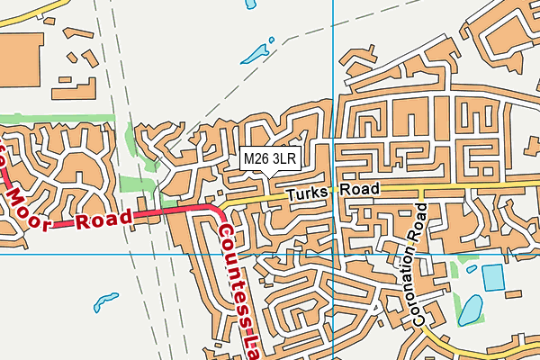 M26 3LR map - OS VectorMap District (Ordnance Survey)