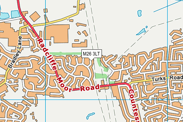 M26 3LT map - OS VectorMap District (Ordnance Survey)