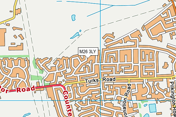 M26 3LY map - OS VectorMap District (Ordnance Survey)