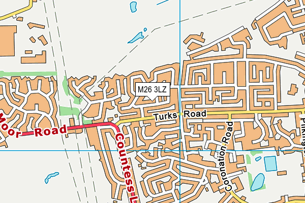 M26 3LZ map - OS VectorMap District (Ordnance Survey)