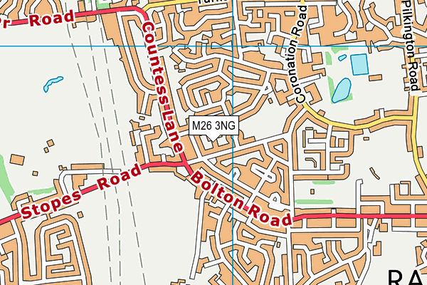 M26 3NG map - OS VectorMap District (Ordnance Survey)